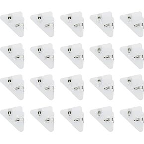 Clear 20Pcs Book Corner Clip Paper Clips,Triangle Paper Corner Clip Book Corner Protection,Clip Bookmarks for Students Women and Men