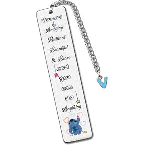 Bookmarks A to Z 26 Letters Appreciate Graduation Gifts Friend Bestie Birthday Keepsake Encourage Initial Alphabet Bookmarker Inspirational Personalised Christmas Colleague Retirement (A)
