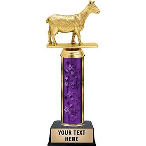Goat Awards, 10.5" Goat Trophy Prize, Customize with Your Own Engraving Prime
