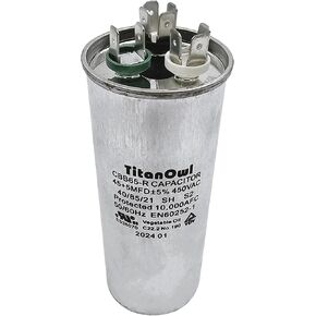 70+7.5 uF ±5% 70/7.5 MFD 370/450 VAC CBB65 Dual Run Start Round Capacitor for Condenser Straight Cool, Heat Pump, Air Conditioner or AC Motor and Fan Starting 70 7.5 HVAC in Kuwait