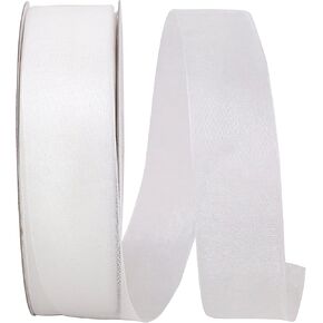 Reliant Ribbon - 25621-220-09C Chiffon Mono Sheer Ribbon, 1-1/2 Inch X 100 Yards, Rose Red