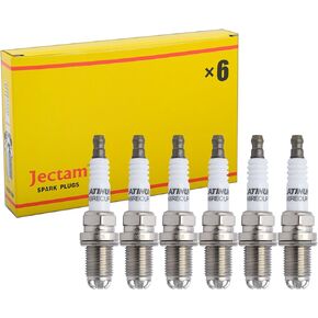 Automotive Replacement Spark Plugs 12120037607 BKR6EQUP 6 PCS Spark Plugs 3199 Compatible with BMW 320i 323i 525i X3 X5 745i X3 X5 Z3 Z4 Z8 Mini Cooper...