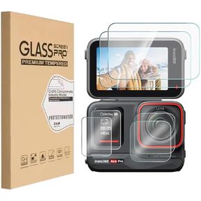 Lens and Screen Protector for Insta360 ACE Pro Camera with Tempered Glass,Ultra HD 9H Hardness Scratch Resistant [Not fit Insta360 ACE] 2 Pack