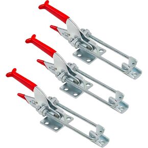 3-Pack 2000lbs Capacity Heavy Duty Toggle Clamps Adjustable Latch U Bolt Self-lock Toggle Latch,Tire Carrier Latch(431).Pull Latch & Draw Latch for Trailer Latch,Lid Latch,Metal Door latches Hardware.