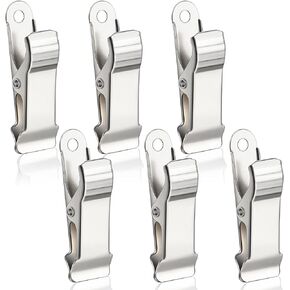 Metal Mini Clamps Mini Spring Clamp Crocodile Alligator Clips Alligator Clamps 1/2 Inch Wide Crocodile Clamps for Work, smooth jaw, 5/16 inch capacity (Silver,6 Pcs)