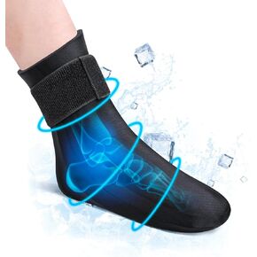 Foot Ice Pack Wrap Ankle Brace for Injuries Plantar Fasciitis Swelling Achilles Tendonitis Cold Therapy Sock Compression Sleeve Pain Relief