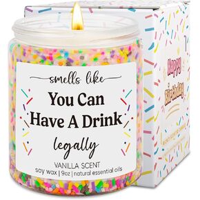 LEADO 21st Birthday Candles - 21st Birthday Gifts for Her, Him - Cool 21st Birthday Gifts for Daughter, Son, Friend - Happy 21st Birthday Presents, Funny Gift for 21 Year Old Male, Female, Boy