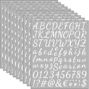 760 Pieces 10 Sheets Black Letters Stickers,1 Inch Self Adhesive Alphabet Number Stickers,Vinyl Letter Stickers Decals for Scrapbooking,Mailbox,Notebook,Classroom Decor, Door,Business,Address (Black)