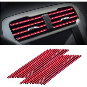 20 Pcs Car Air Conditioner Outlet Decoration Strip, Decorative Trim for Auto Air Vent Outlet, Waterproof Automotive Interior Decors for Men Women, Universal for Most Vehicles (Black)