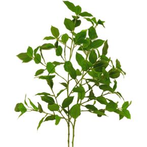 2 PCS Artificial Plant Ficus Greenery Stems Branches for Vase, 32.3 inch Shrubs Eucalyptus Leaf Twig Fake Green Bushes for Wedding Home Garden Decoration