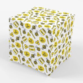 Stesha Party Bee Wrapping Paper Birthday Gift Present, Folded Flat 30 x 20 Inch, 3 Sheets