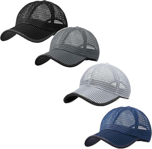 4 Pack Mesh Trucker Hats Quick Dry Summer Baseball Cap Cool Running Hat for Men Women in Saudi Arabia