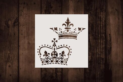 Crown Stencil - Majestic Royal Design, 5.5 x 5.5 Inches, for Art, Crafts, and Regal DIY Projects in Saudi Arabia