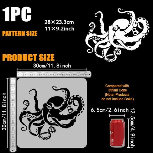 FINGERINSPIRE سرطان البحر اللوحة الاستنسل 8.3x11.7 بوصة كبيرة نمط سرطان البحر رسم قالب البلاستيك الحيوانات الأليفة الحياة البحرية اللوحة الاستنسل الزخرفية موضوع البحر قالب DIY بها بنفسك الحرف الجدار أرضية باب الديكور in Kuwait