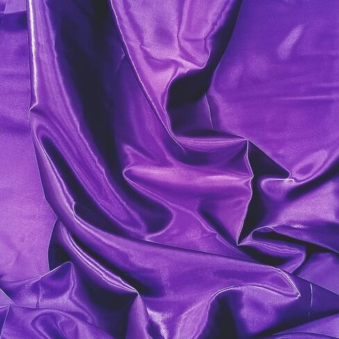 Satin Fabric for Costumes and Crafting 58 Inches Width by The Yard Entelare(Purple 1Yard) in Saudi Arabia