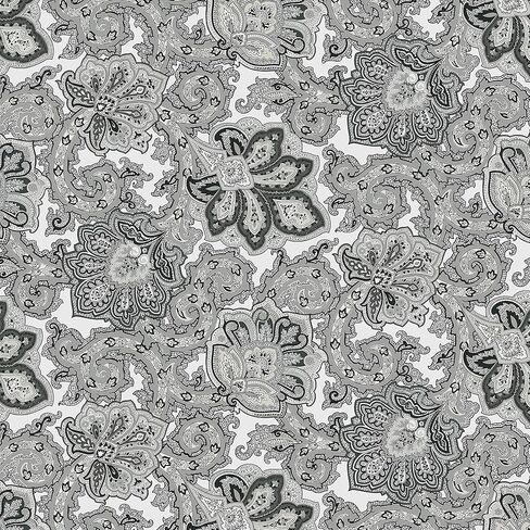 غرزة آند سباركل 100% قطن بطة عرض 45 بوصة طباعة بيزلي قماش خياطة رمادي اللون من The Yard D013G0504 in Kuwait