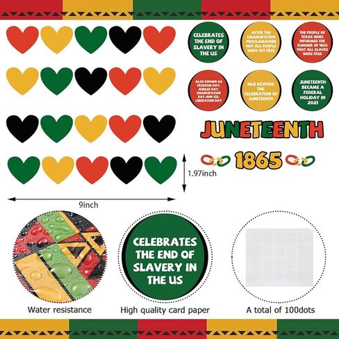 Juneteenth Bulletin Board Kit Classroom Decorations, Juneteenth History Borders June 19th 1865 Black American Independence Juneteenth Day Bulletins Board Wall Decor in Kuwait