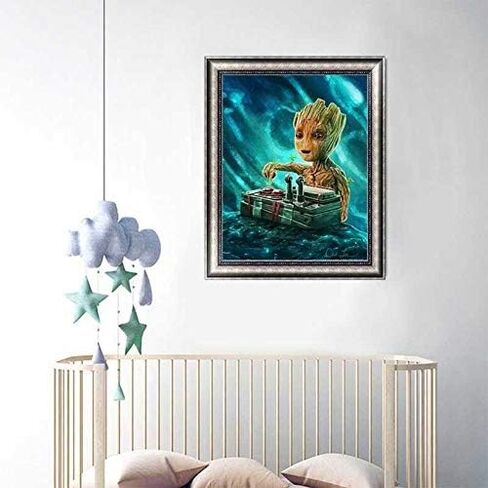 BETTER SELECTION DIY 5D Diamond Art Kits for Adults, Cute Groot Baby Groot Sweet Groot Full Drill Diamond Embroidery Kit Home Office Wall Art Decor Paint by Numbers 11.8x15.7 inches in Saudi Arabia