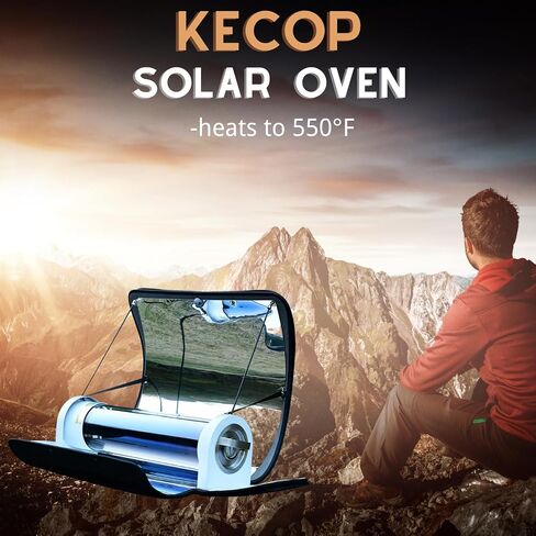 Portable Solar Oven BBQ Cooker, Solar Stove Cooker with 4.5L Large Capacity, Solar Oven Sun Cooker Foldable Camping Stove with Thermometer for Outdoor Camping Backpacking Hiking Familiy Party in Saudi Arabia