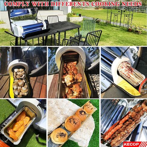 Portable Solar Oven BBQ Cooker, Solar Stove Cooker with 4.5L Large Capacity, Solar Oven Sun Cooker Foldable Camping Stove with Thermometer for Outdoor Camping Backpacking Hiking Familiy Party in Saudi Arabia