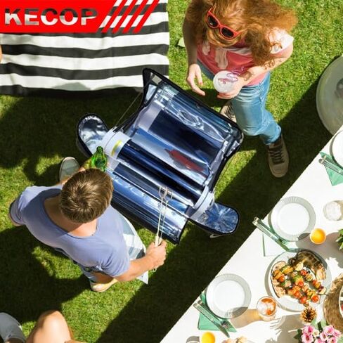 Portable Solar Oven BBQ Cooker, Solar Stove Cooker with 4.5L Large Capacity, Solar Oven Sun Cooker Foldable Camping Stove with Thermometer for Outdoor Camping Backpacking Hiking Familiy Party in Saudi Arabia