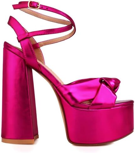 Privileged Lemon Drop Toman Ankle Strap Platform Heels For Women in Saudi Arabia