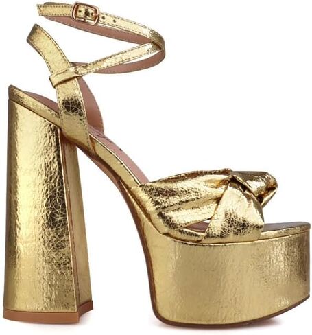 Privileged Lemon Drop Toman Ankle Strap Platform Heels For Women in Saudi Arabia