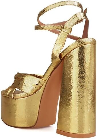 Privileged Lemon Drop Toman Ankle Strap Platform Heels For Women in Saudi Arabia