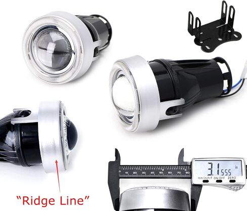iJDMTOY 3-Inch Projector Fog Light Kit w/Black Shroud 40-SMD Ultra Blue LED Halo Ring Angle Rings, Universal Fit With Car SUV Truck ATV RV, etc in Saudi Arabia