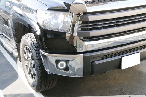 iJDMTOY 3-Inch Projector Fog Light Kit w/Black Shroud 40-SMD Ultra Blue LED Halo Ring Angle Rings, Universal Fit With Car SUV Truck ATV RV, etc in Saudi Arabia