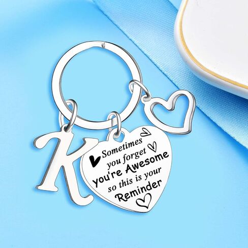 Inspirational Gifts for Women Letter A-Z Keychain Encouragement Gifts Initial Alphabet Motivational Keychain in Saudi Arabia