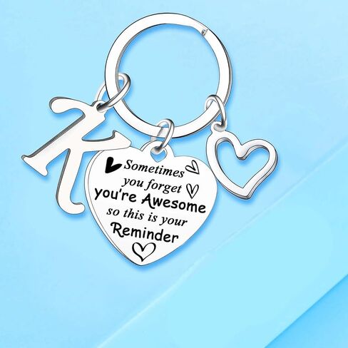 Inspirational Gifts for Women Letter A-Z Keychain Encouragement Gifts Initial Alphabet Motivational Keychain in Saudi Arabia