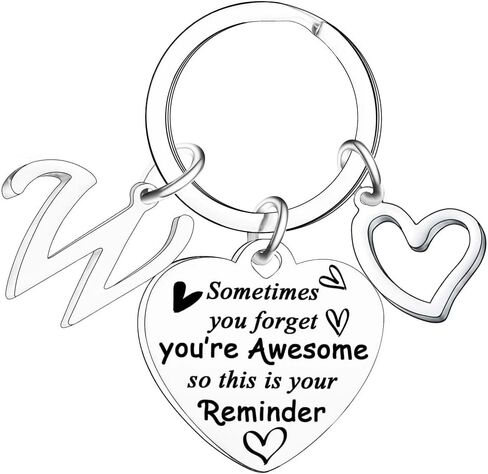 Inspirational Gifts for Women Letter A-Z Keychain Encouragement Gifts Initial Alphabet Motivational Keychain in Saudi Arabia