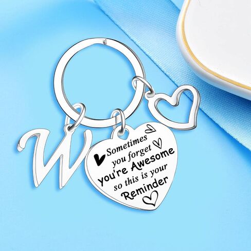 Inspirational Gifts for Women Letter A-Z Keychain Encouragement Gifts Initial Alphabet Motivational Keychain in Saudi Arabia