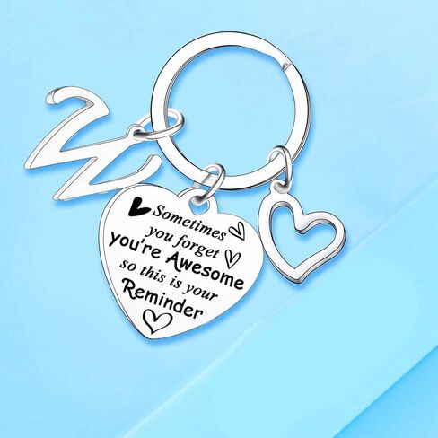 Inspirational Gifts for Women Letter A-Z Keychain Encouragement Gifts Initial Alphabet Motivational Keychain in Saudi Arabia