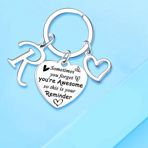 Inspirational Gifts for Women Letter A-Z Keychain Encouragement Gifts Initial Alphabet Motivational Keychain in Saudi Arabia