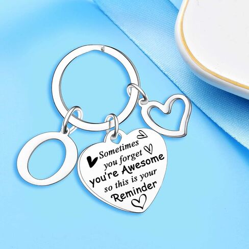 Inspirational Gifts for Women Letter A-Z Keychain Encouragement Gifts Initial Alphabet Motivational Keychain in Saudi Arabia
