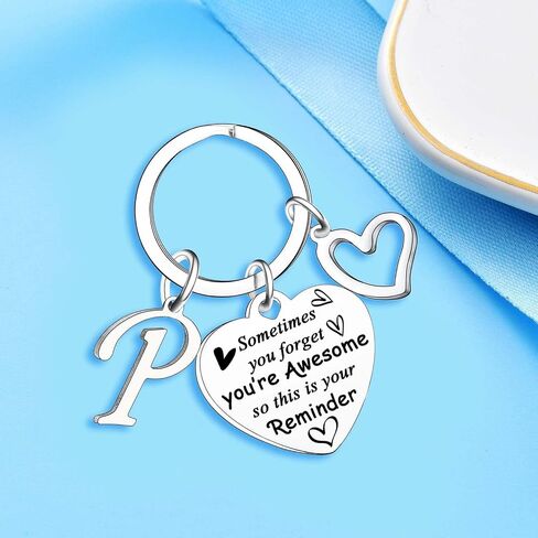 Inspirational Gifts for Women Letter A-Z Keychain Encouragement Gifts Initial Alphabet Motivational Keychain in Saudi Arabia