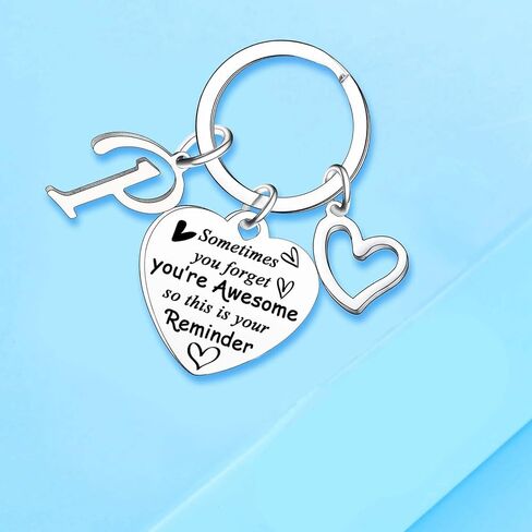 Inspirational Gifts for Women Letter A-Z Keychain Encouragement Gifts Initial Alphabet Motivational Keychain in Saudi Arabia