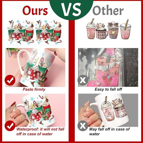 Loozykit UV DTF Cup Wrap Transfer Stickers for Glass 9 Sheets Rub on Transfers Stickers for Crafting UV DTF Transfer Furniture DIY Waterproof Decals for 16OZ Glass Cups (Butterfly 1) in Saudi Arabia