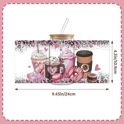 Loozykit UV DTF Cup Wrap Transfer Stickers for Glass 9 Sheets Rub on Transfers Stickers for Crafting UV DTF Transfer Furniture DIY Waterproof Decals for 16OZ Glass Cups (Butterfly 1) in Saudi Arabia