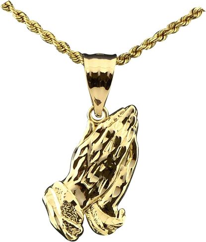 قلادة ساحرة على شكل يد من الذهب الأصفر عيار 10 قيراط (0.88 بوصة × 0.30 بوصة) in Kuwait