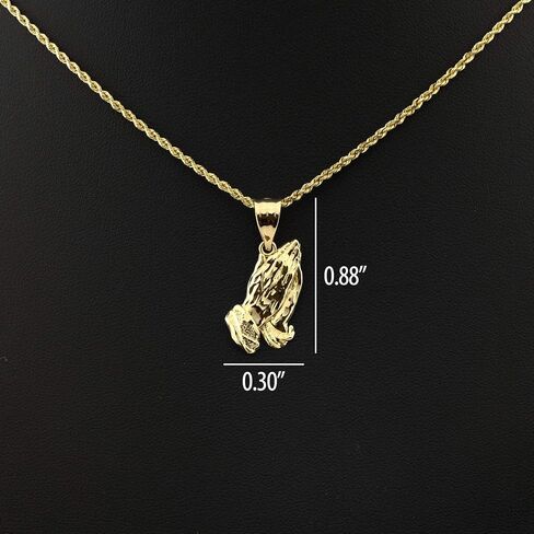 قلادة ساحرة على شكل يد من الذهب الأصفر عيار 10 قيراط (0.88 بوصة × 0.30 بوصة) in Kuwait