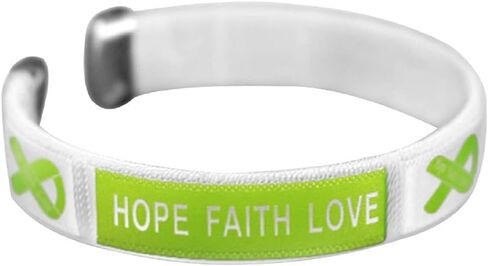 Lime Green Ribbon Bangle Bracelets – Lime Green Awareness Bangle Bracelets for Non Hodgkin’s Lymphoma, Lymphoma, Muscular Dystrophy - Perfect for Gift-Giving, Support Groups and Fundraising in Saudi Arabia