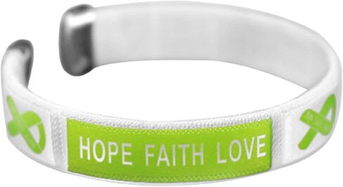 Lime Green Ribbon Bangle Bracelets – Lime Green Awareness Bangle Bracelets for Non Hodgkin’s Lymphoma, Lymphoma, Muscular Dystrophy - Perfect for Gift-Giving, Support Groups and Fundraising in Saudi Arabia