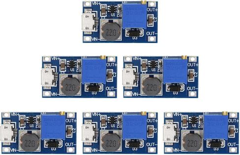 لوحة معززة MT3608 DC-DC 2A محول MT3608 2-24 فولت وحدة MT3608 مكونات إلكترونية دوائر متكاملة 1.2 ميجاهرتز تيار مستمر إلى تيار مستمر مدخل MT3608 2-24 فولت قابل للتعديل (النوع C 5 قطع) in Saudi Arabia