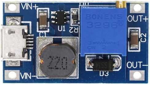 لوحة معززة MT3608 DC-DC 2A محول MT3608 2-24 فولت وحدة MT3608 مكونات إلكترونية دوائر متكاملة 1.2 ميجاهرتز تيار مستمر إلى تيار مستمر مدخل MT3608 2-24 فولت قابل للتعديل (النوع C 5 قطع) in Saudi Arabia