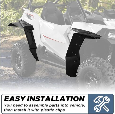 مشاعل حاجز أوسع لـ Polaris RZR 900 14-24، XXL ممتدة على نطاق أوسع من الأمام والخلف حاجز مشاعل طينية لملحقات Polaris RZR 900 Trail/RZR Trail S 900 1000 2014-2024 (OEM #2879434) in Kuwait