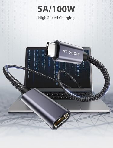 Stouchi USB C Extension Cable 10FT/3M, USB C Extension Cable Type C 3.1 Male to Female Fast Charging & Audio Data Transfer for iPhone 15, iPad Mini/pro, MacBook Air M2/ M1 Mac Mini/pro, Mag- Safe in Kuwait