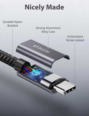 Stouchi USB C Extension Cable 10FT/3M, USB C Extension Cable Type C 3.1 Male to Female Fast Charging & Audio Data Transfer for iPhone 15, iPad Mini/pro, MacBook Air M2/ M1 Mac Mini/pro, Mag- Safe in Kuwait